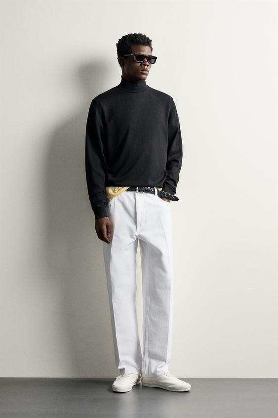 Zara BASIC TURTLENECK JUMPER - Black - Image 0
