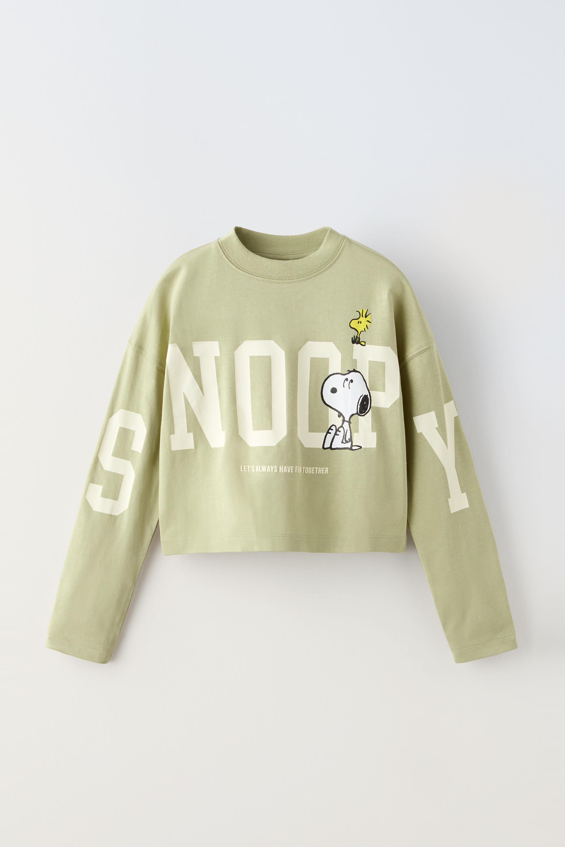 Snoopy Peanuts™ T Shirt Mid Green Zara New Zealand