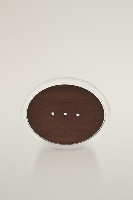 ACACIA WOOD AND GLASS SOAP DISH - Transparent by Zara - Image 0