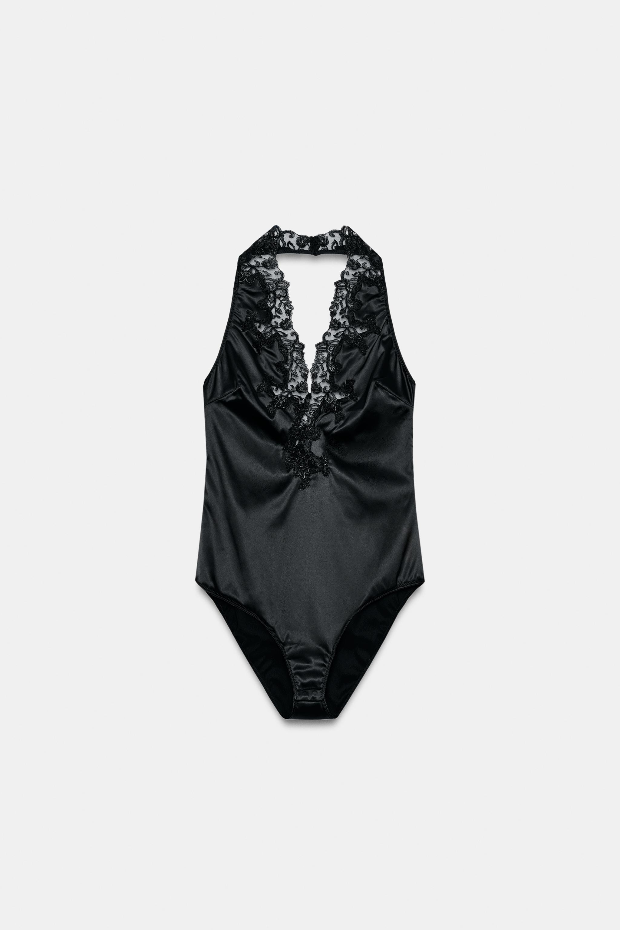 BODY HALTER SATINÉ DENTELLE ZW COLLECTION