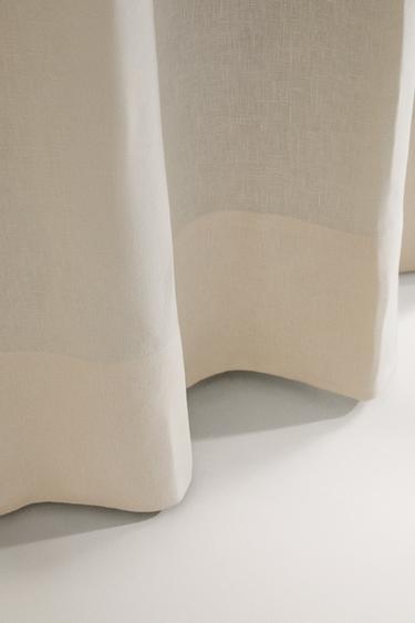 WHITE BLACKOUT LINEN CURTAIN - White by Zara - Image 4