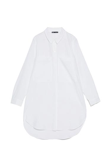 ASYMMETRIC SHIRT WITH POCKETS