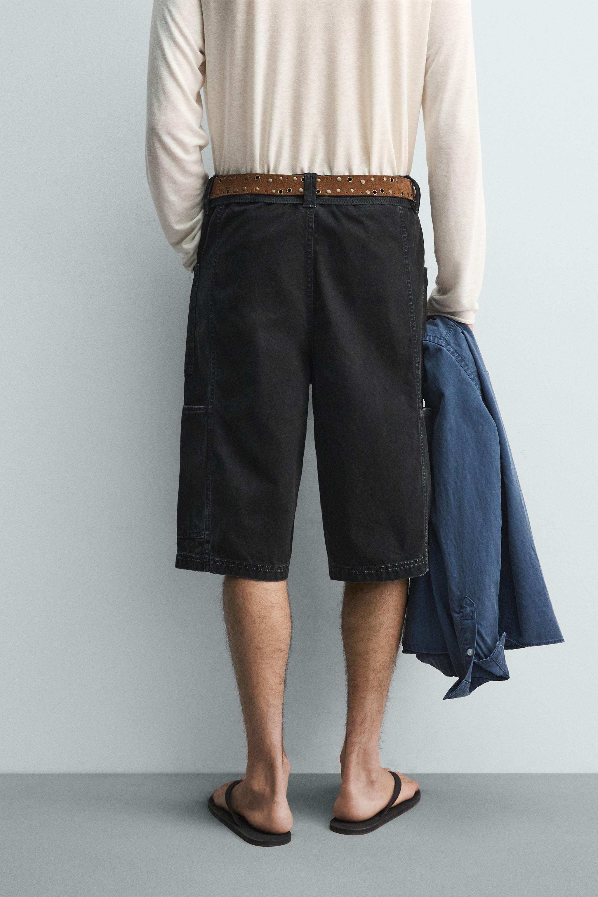 BELTED BAGGY FIT SHORTS