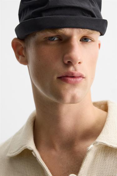 TEXTURED POLO SHIRT - Cream by Zara - Image 7