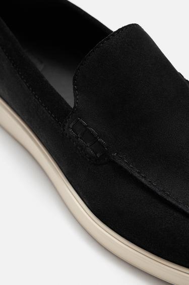 CASUAL LEATHER LOAFERS - Black by Zara - Image 2