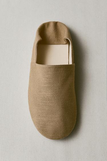 BABUCHA TECIDO - Cinzento-toupeira da Zara