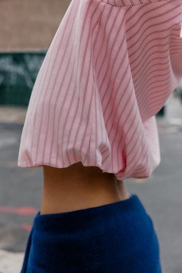 CHEMISE OXFORD RAYURES GLOBO - Rose / Blanc de Zara - Image 4