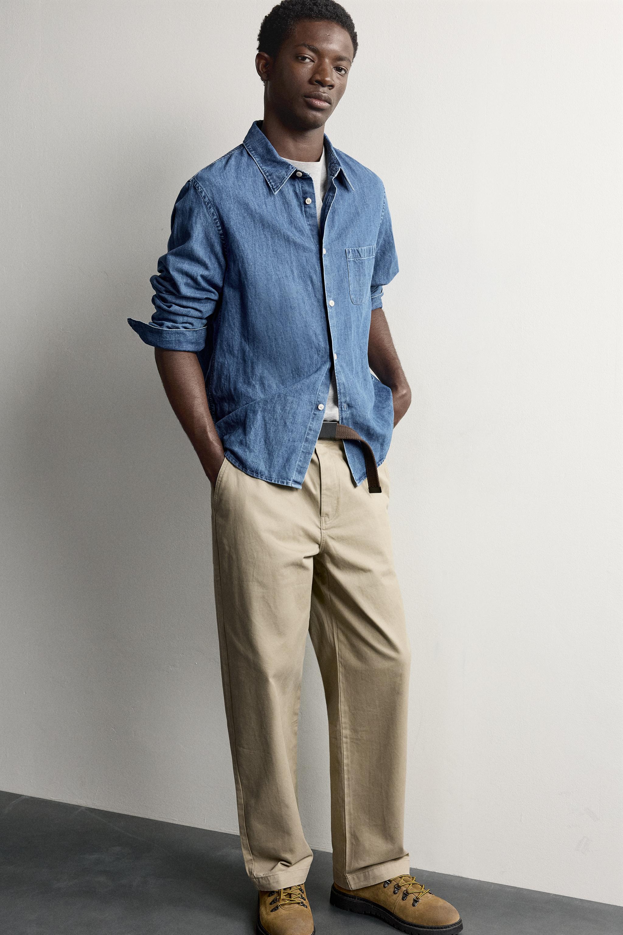 STRAIGHT-FIT CHINO PANTS