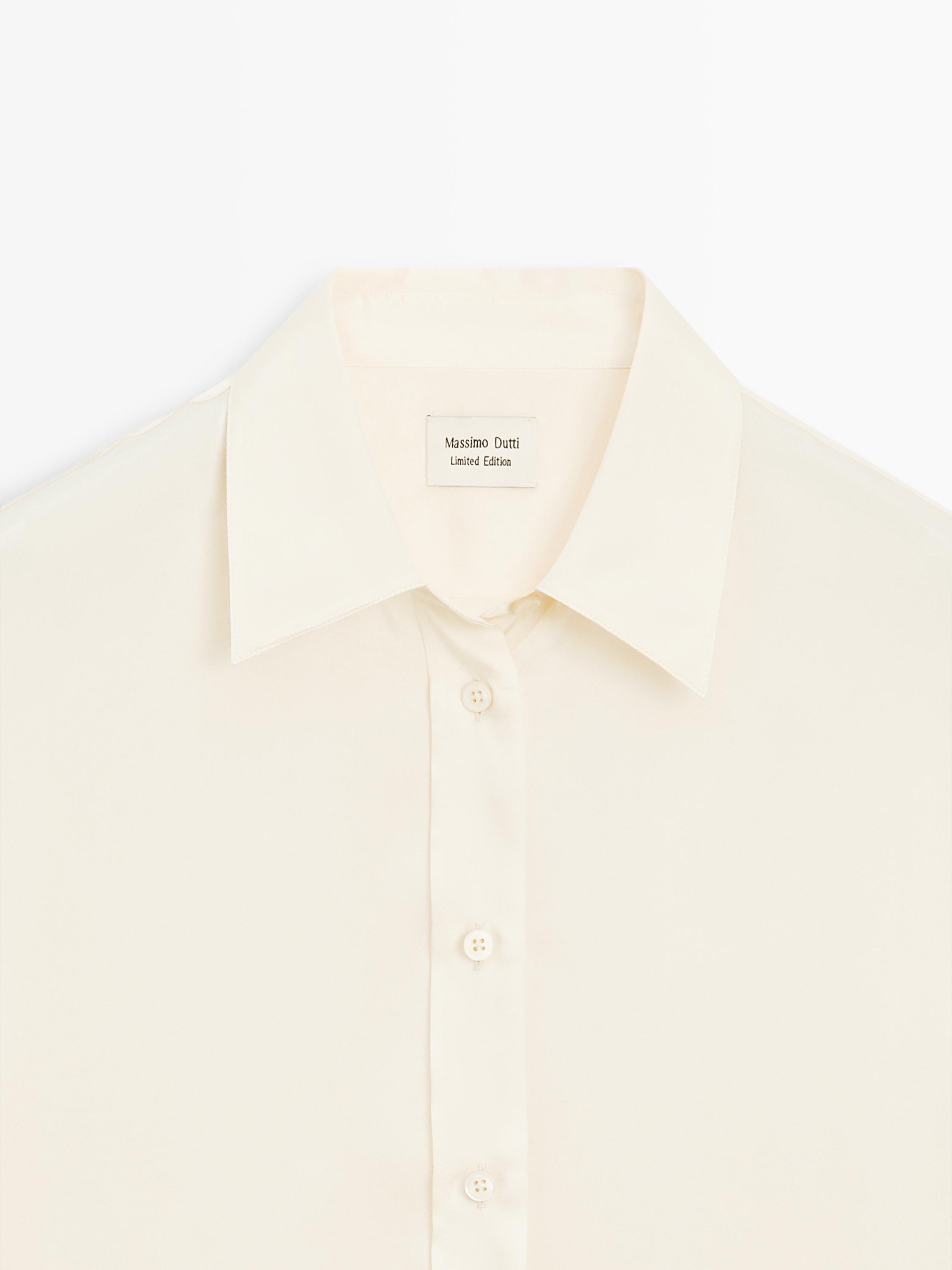 Flowing satin oversize shirt - LIMITED