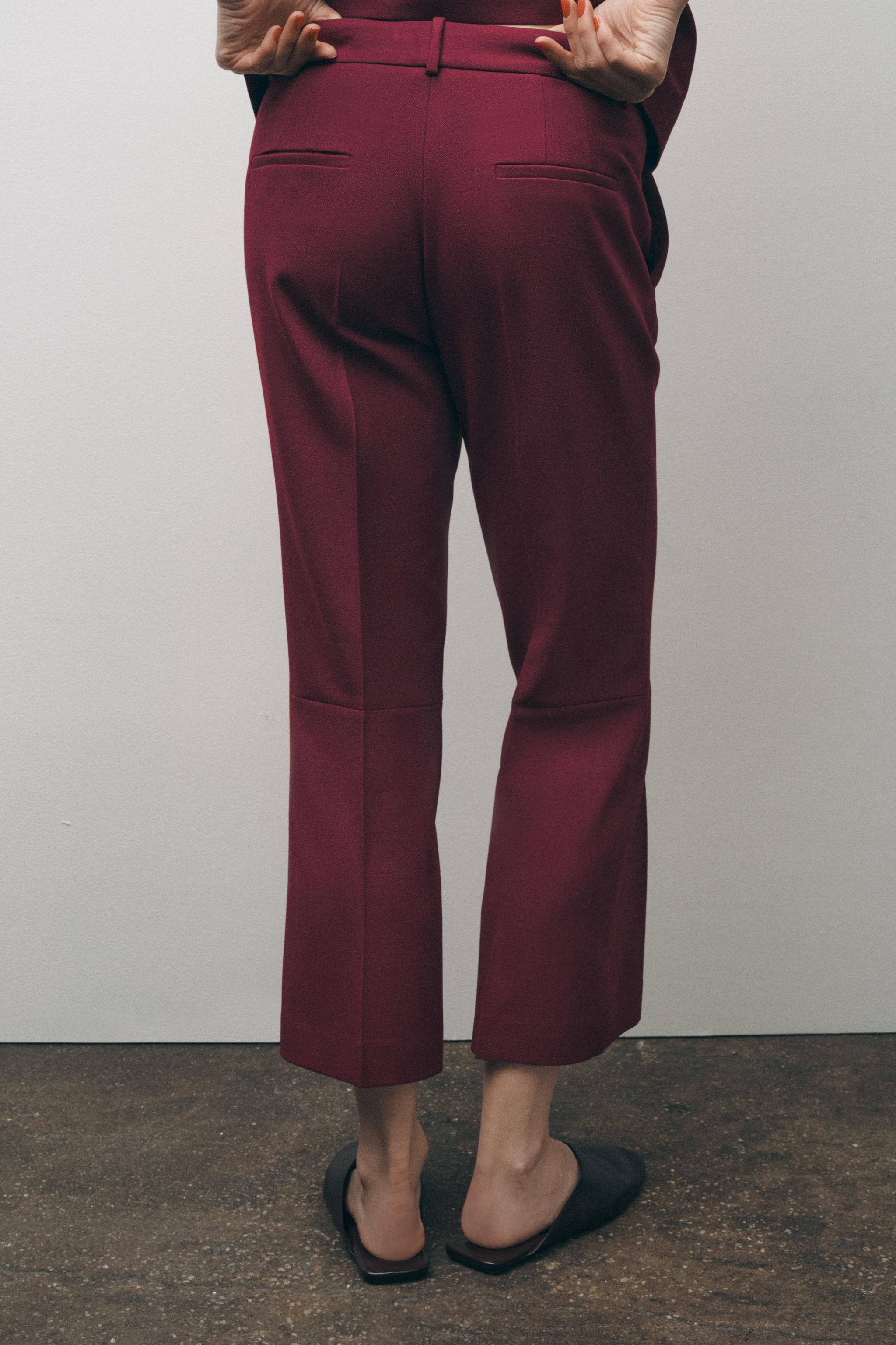 スペイン発送 ZARA ZWコレクション サテンフレアパンツ 数量限定 org.jpg