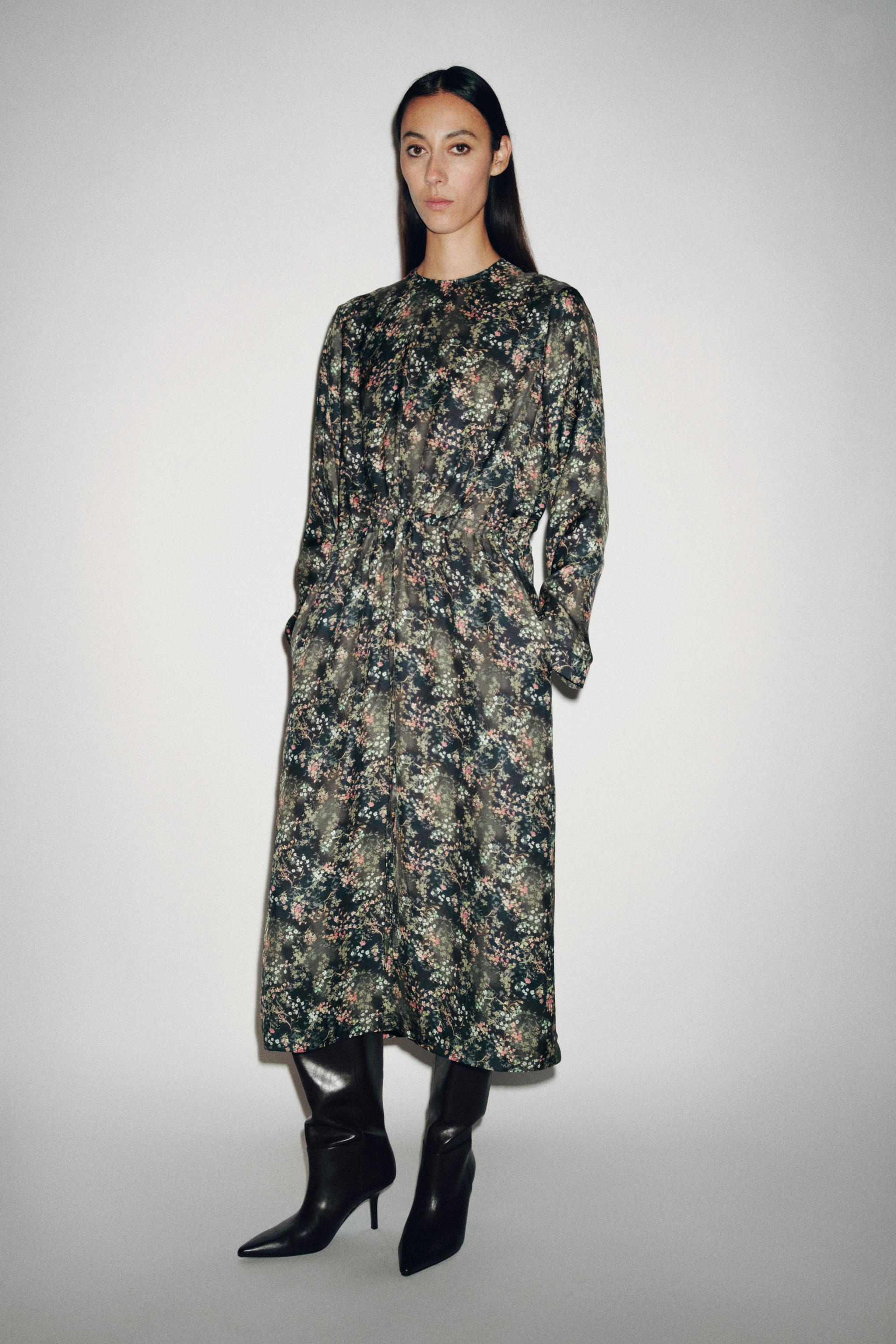 paruruお洋服N°33、22 ZW COLLECTION FLORAL PRINT DRESS - Multicolored | ZARA