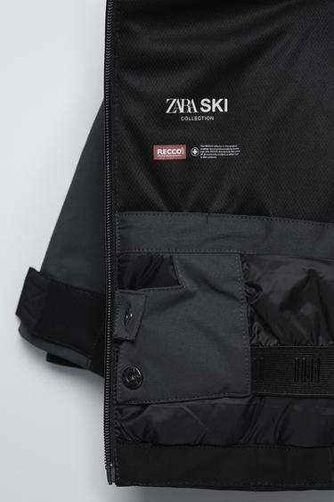 WATER-REPELLENT AND WINDPROOF RECCO® SYSTEM KANGAROO JACKET - SKI COLLECTION - Black by Zara - Image 6