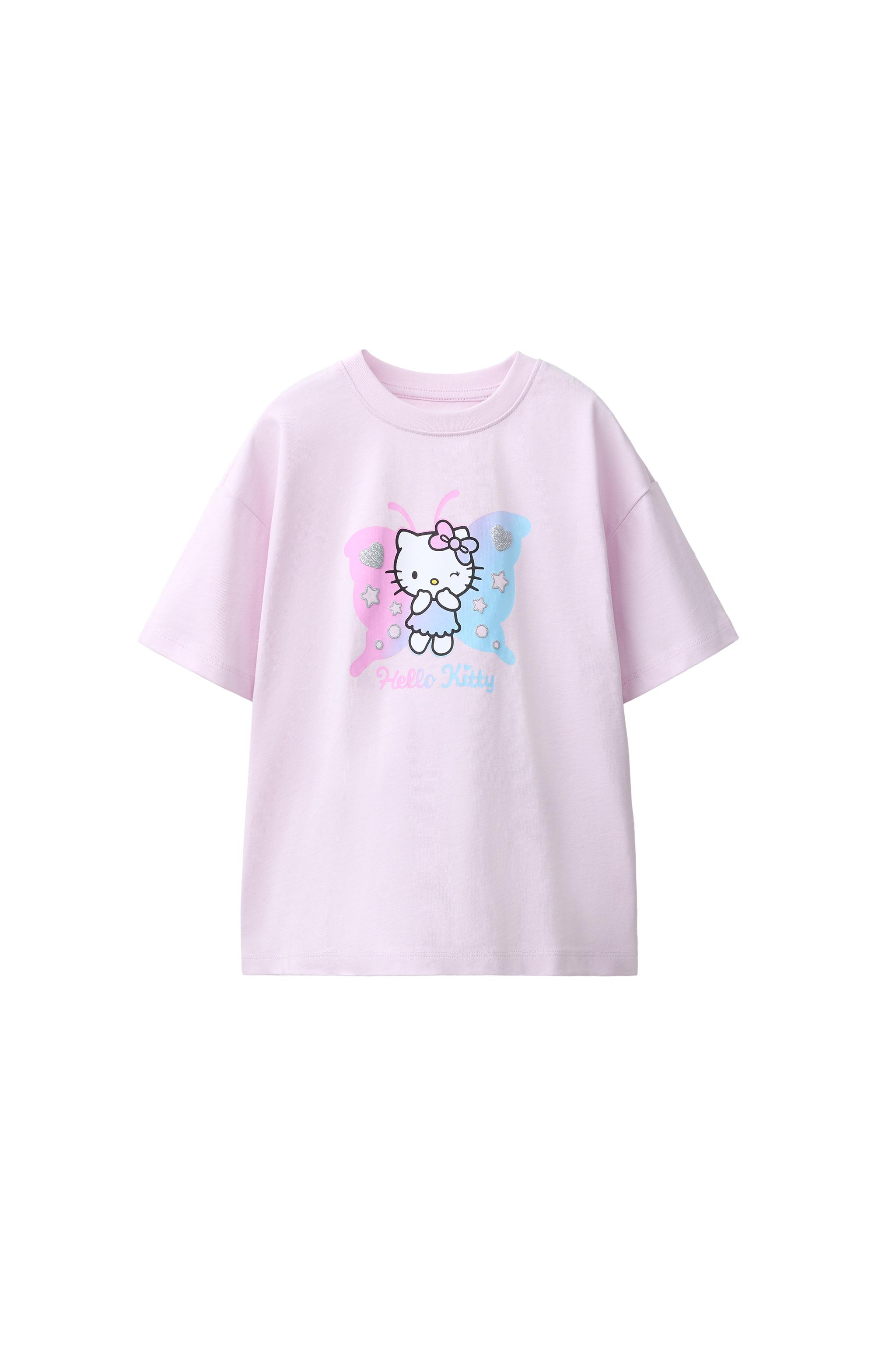 HELLO KITTY © SANRIO バタフライTシャツ - ピンク | ZARA Japan / 日本