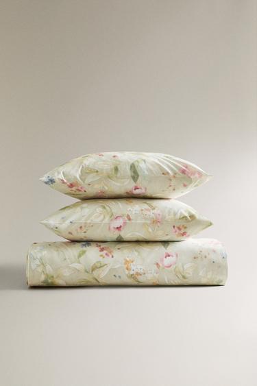 FLORAL PRINT DUVET COVER - Green by Zara - Image 0