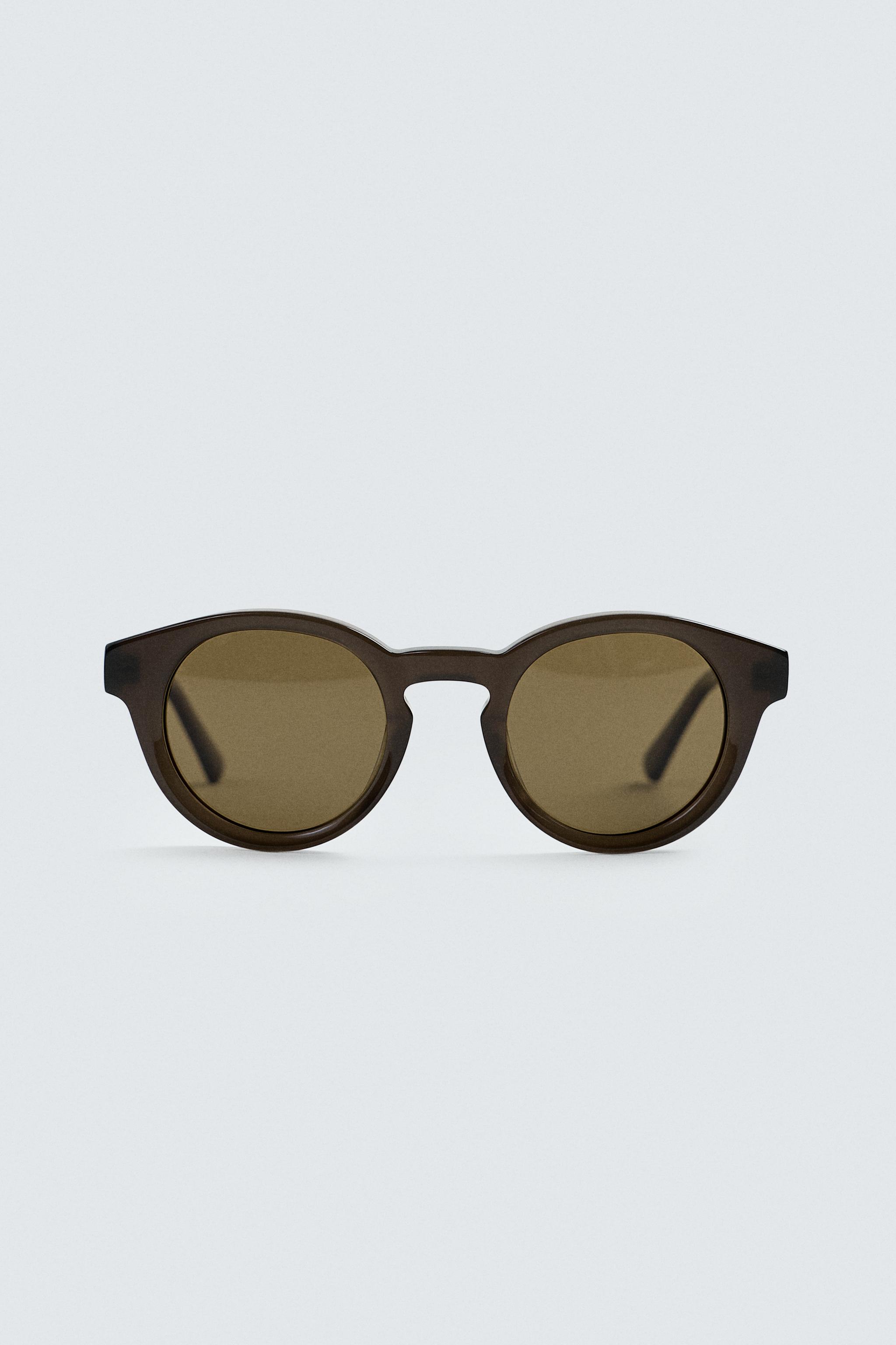 ROUND SUNGLASSES - Dark brown | ZARA United States