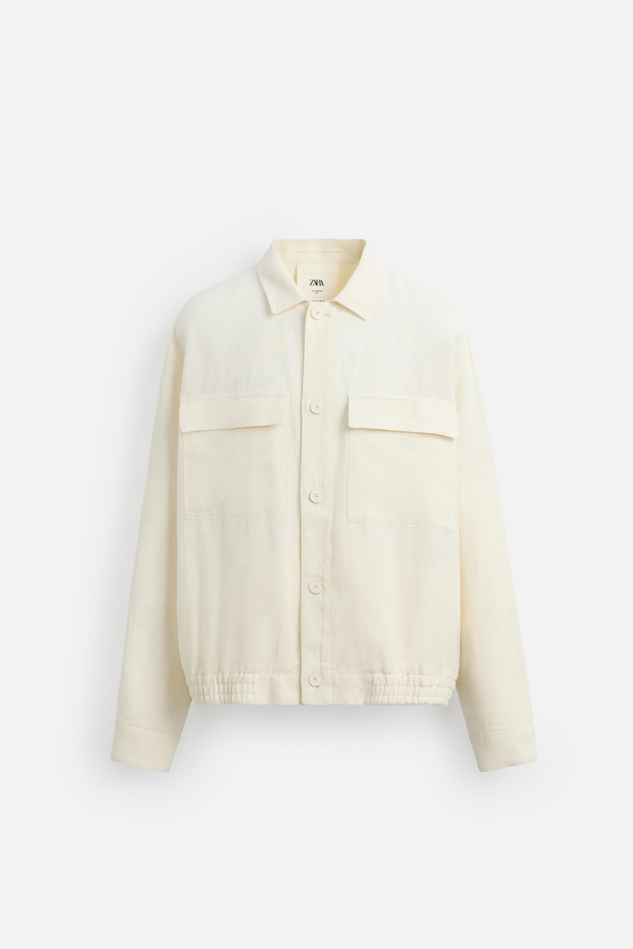 LIMITED EDITION 100% LINEN POCKET JACKET - Ecru | ZARA LIMITED EDITION 100% LINEN POCKET JACKET - Ecru | ZARA