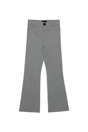 FLARED CHECK LEGGINGS