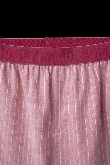 6-14 JAHRE/ PYJAMA MIT STREIFEN UND APPLIKATION - Burgundrot von Zara