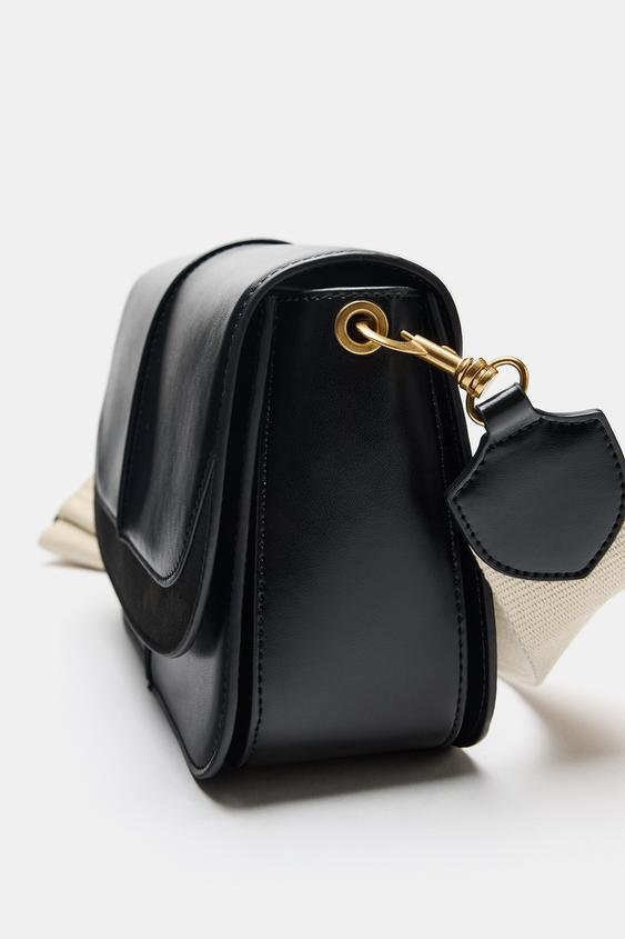 CROSSBODY BAG WITH FLAP - Black by Zara - Image 3