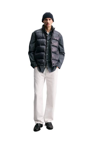 80% DOWN - 20% FEATHER WATER-REPELLENT GILET - Dark navy by Zara