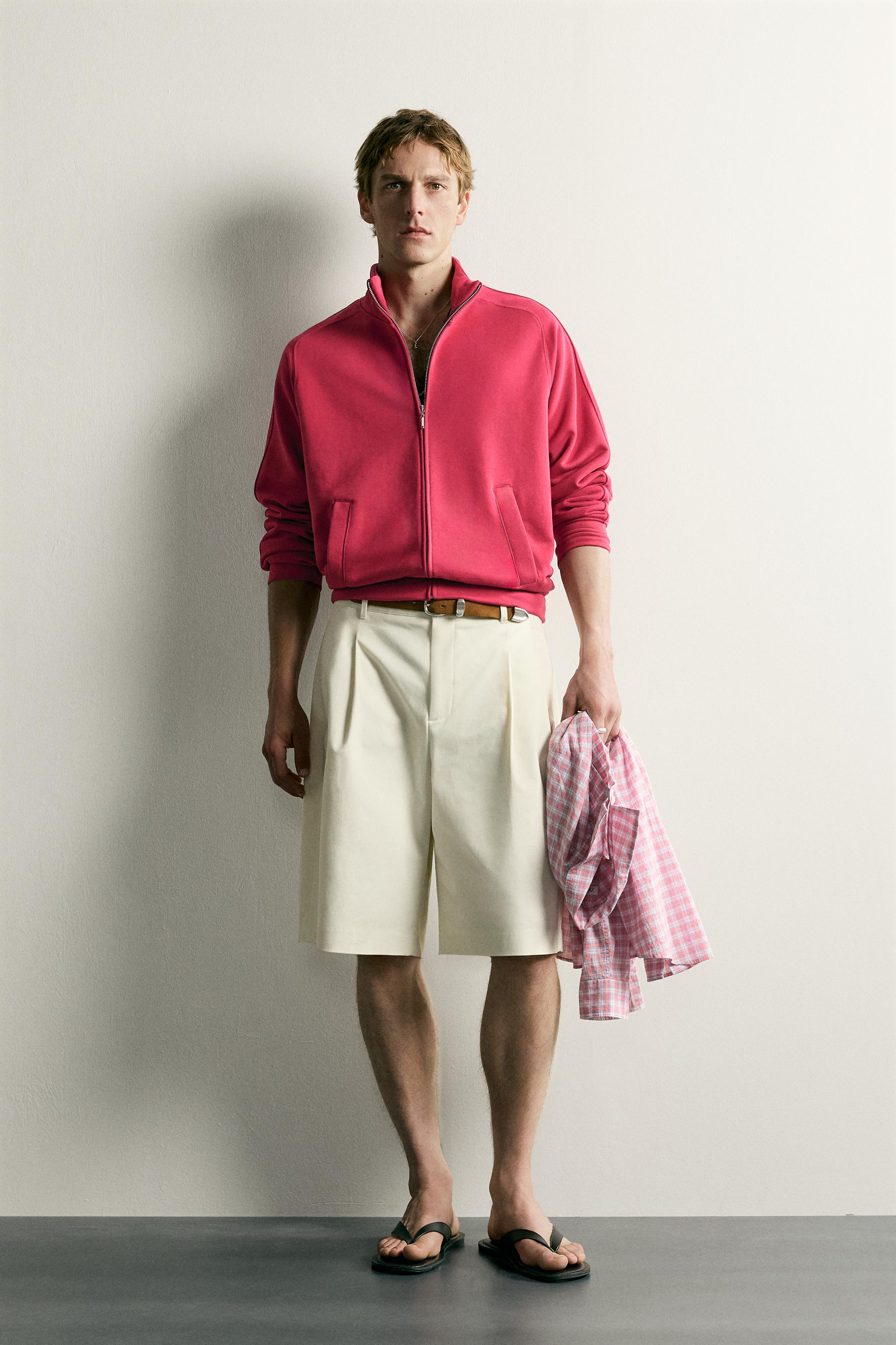 さくらページ RELAXED FIT ZIP-UP SWEATSHIRT - Fuchsia | ZARA United States
