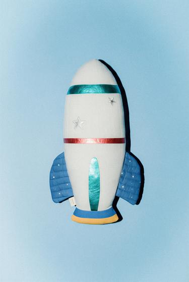 CHILDREN'S ROCKET CUSHION - Multicoloured by Zara