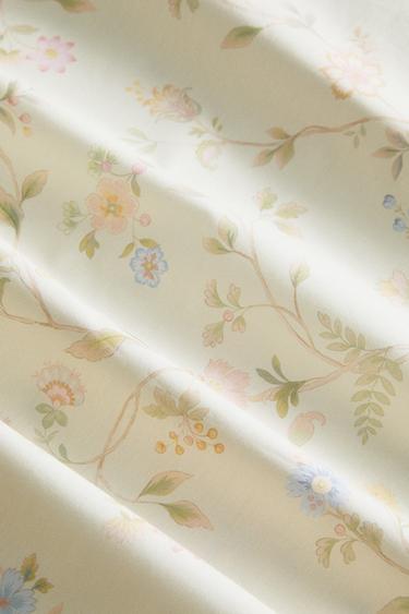 HOUSSE DE COUETTE IMPRIMÉ FLORAL - Vert d'eau de Zara - Image 4