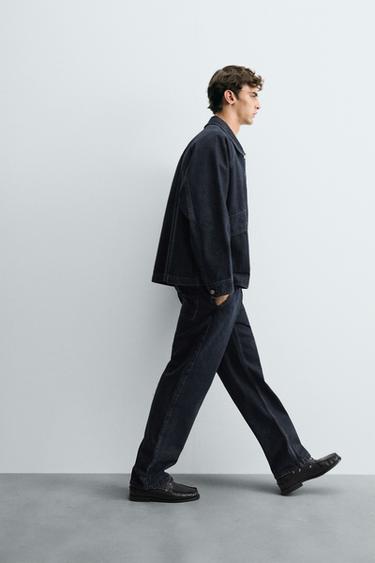 PANTALON CHINO EN DENIM - Bleu marine foncé de Zara - Image 5