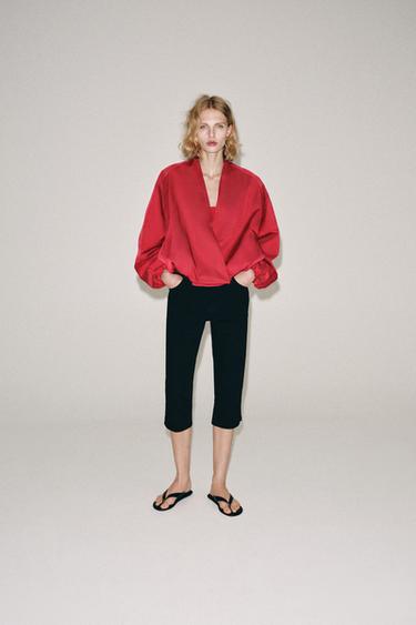ZW COLLECTION BOMBER JACKET - Red by Zara