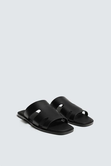 Zara STRAP SANDALS - Black