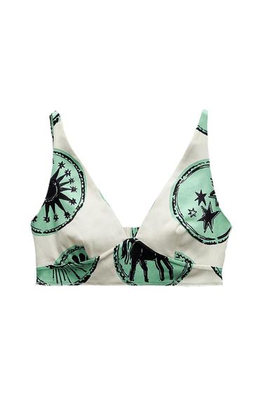 ZW COLLECTION PRINTED CROP TOP