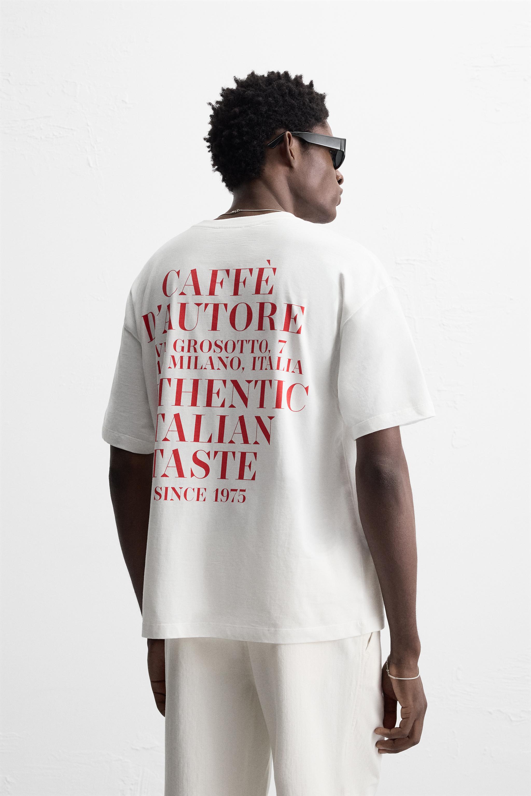 PRINTED TEXT T-SHIRT - White | ZARA United States
