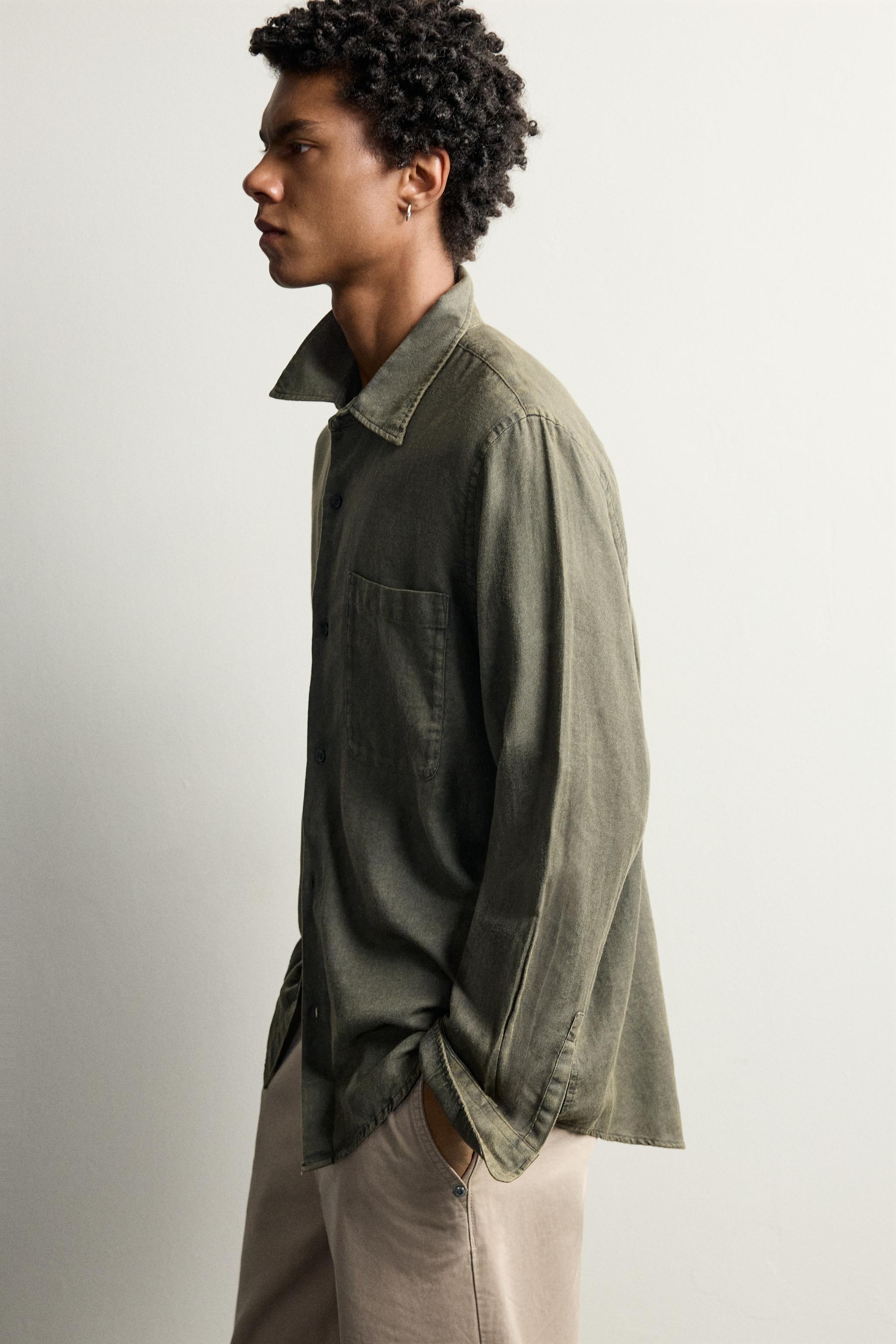 ACID WASH RELAXED FIT SHIRT