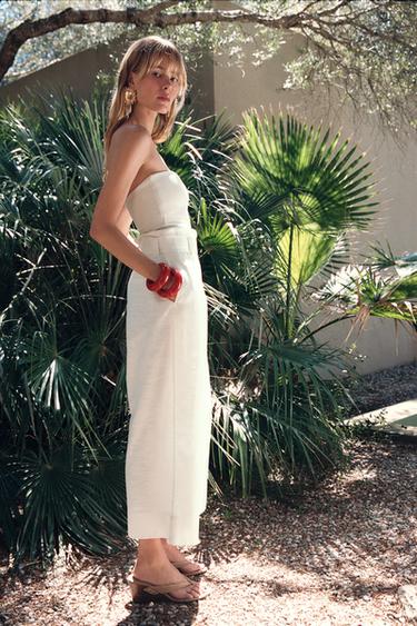 CULOTTE TROUSERS WITH BELT - White by Zara - Image 3