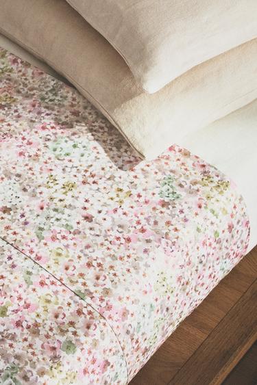 FLORAL PRINT FLAT SHEET - Pink de Zara - Image 5