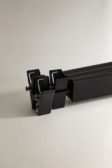 WOODEN SKIRT HANGER (SET OF 3) — Black 2