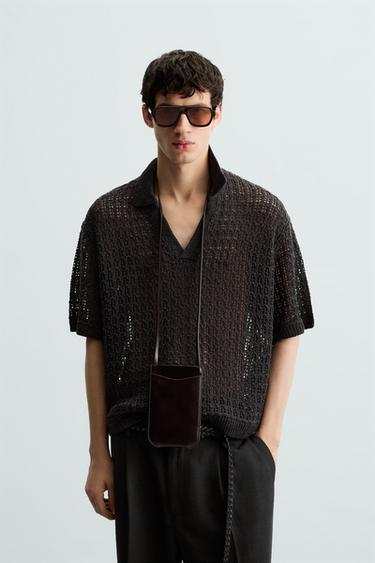 POLO PUNTO CALADO - Carbón de Zara