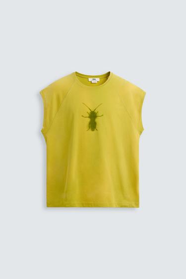 Zara RELAXED FIT TANK TOP - Light lime green