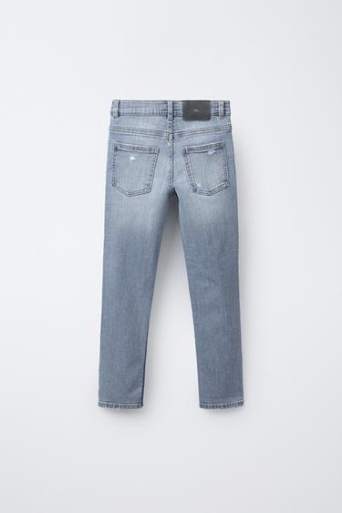 RIPPED SKINNY FIT JEANS - Blue by Zara - Image 1