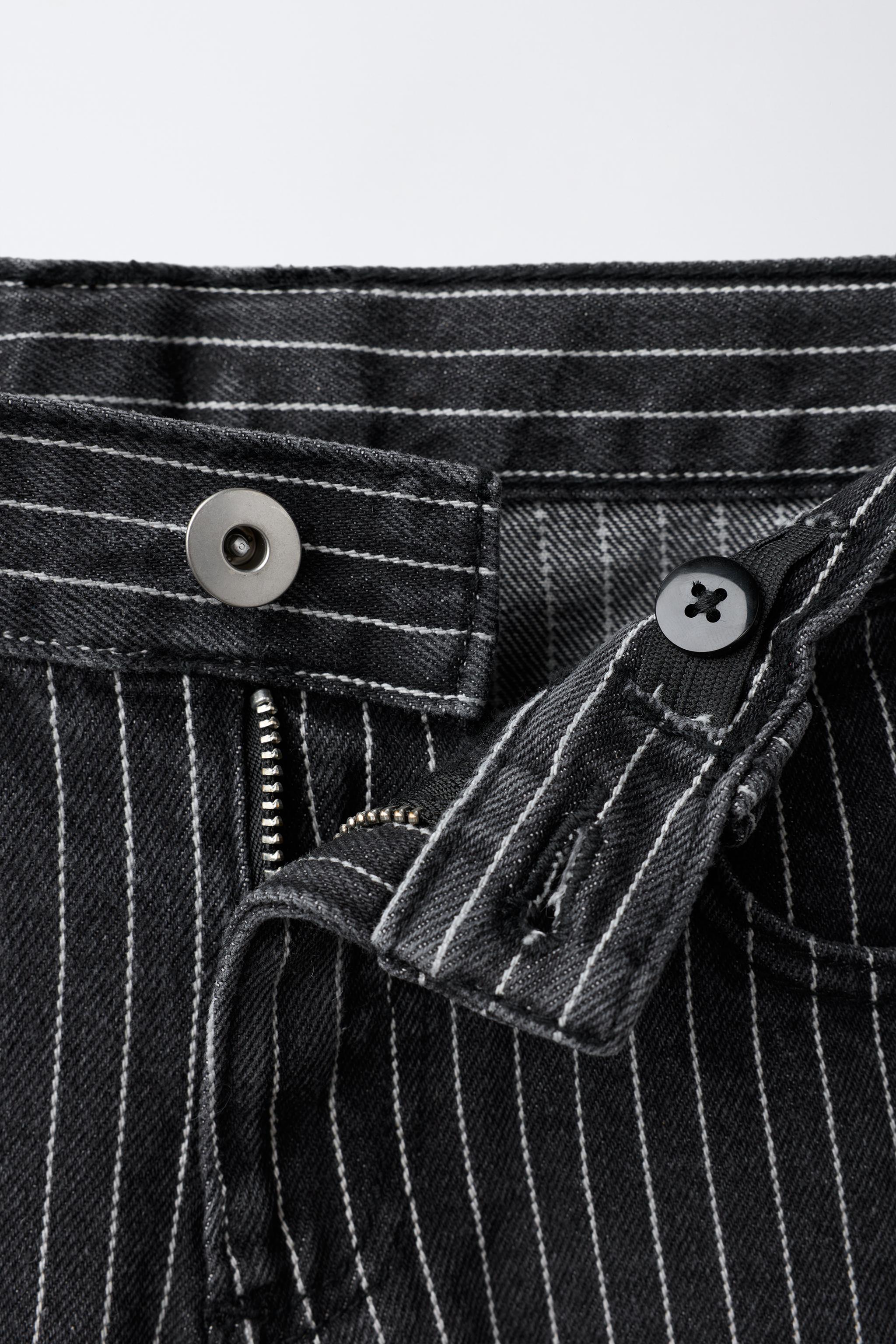 JEANS WIDE LEG RAYURES
