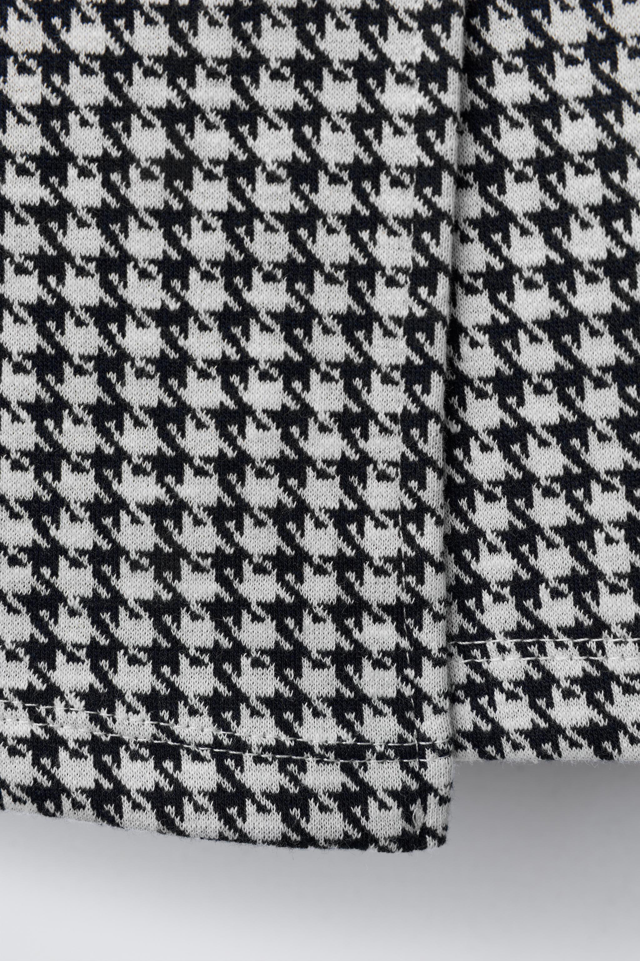 千鳥格子柄バミューダスコート - ホワイト/ブラック | ZARA Japan / 日本