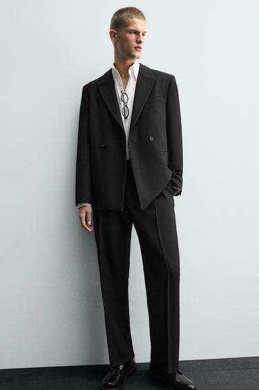 100% WOOL SUIT TROUSERS - Black by Zara - Image 4