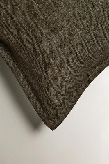 HOUSSE DE COUSSIN LIN - Kaki de Zara - Image 1