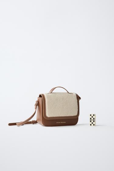 FAUX SHEARLING CROSSBODY BAG - Brown by Zara - Image 5