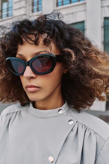 SHORT FAUX LEATHER BELTED DRESS - Blue by Zara - Image 6