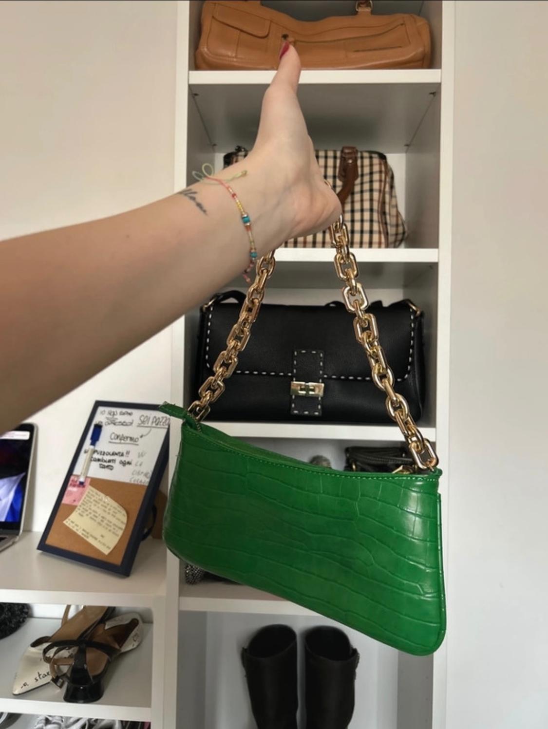 ANIMAL PRINT SHOULDER BAG WITH CHAIN - Image 2