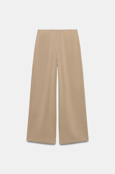 PANTALON DROIT FLUIDE - Beige de Zara - Image 6