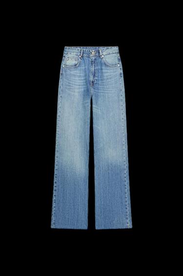 JEANS TRF WIDE LEG HIGH WAIST - Blau von Zara - Bild 0
