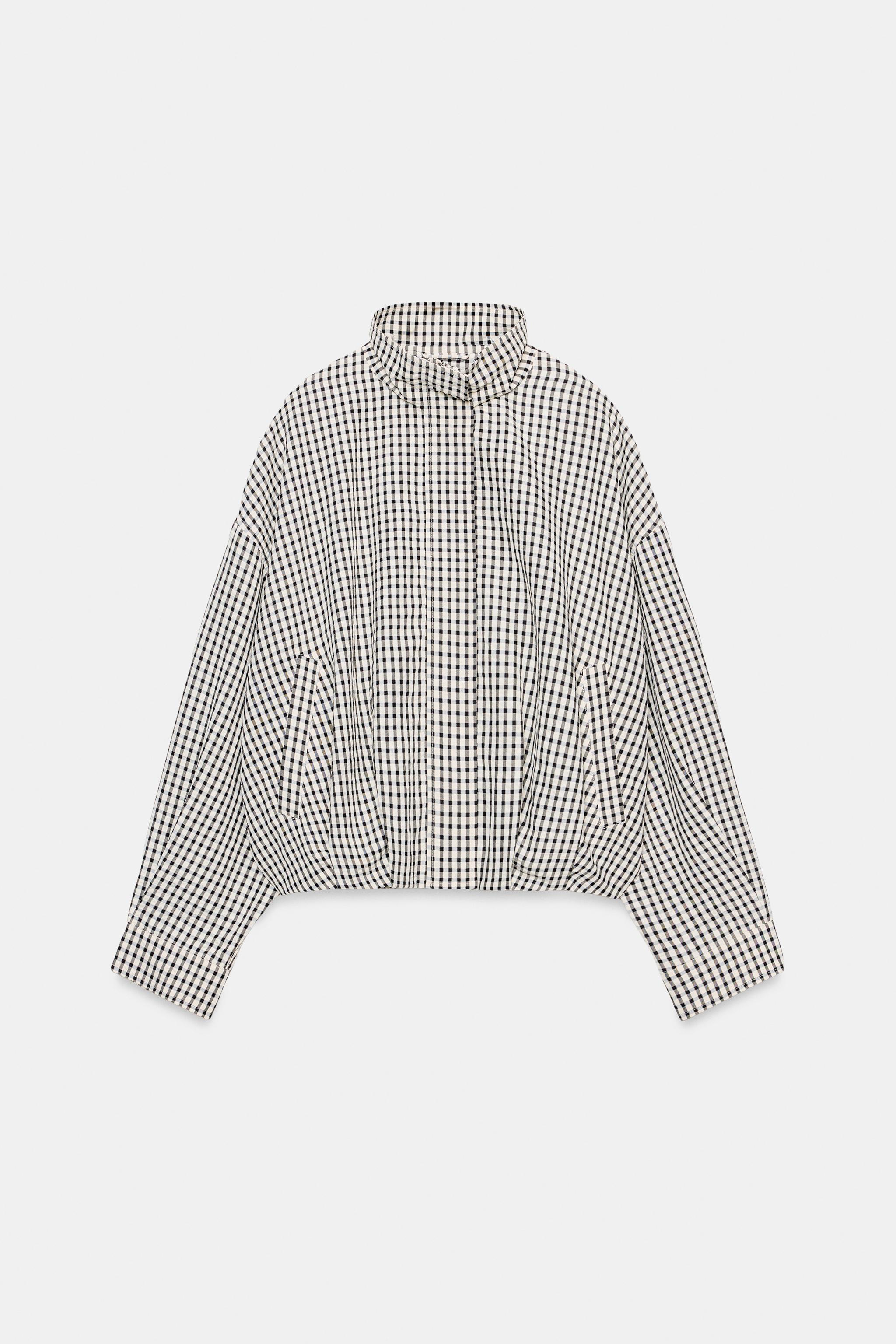 BLOUSON BOMBER À CARREAUX