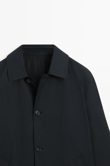 Long reversible technical parka — Dark navy 2